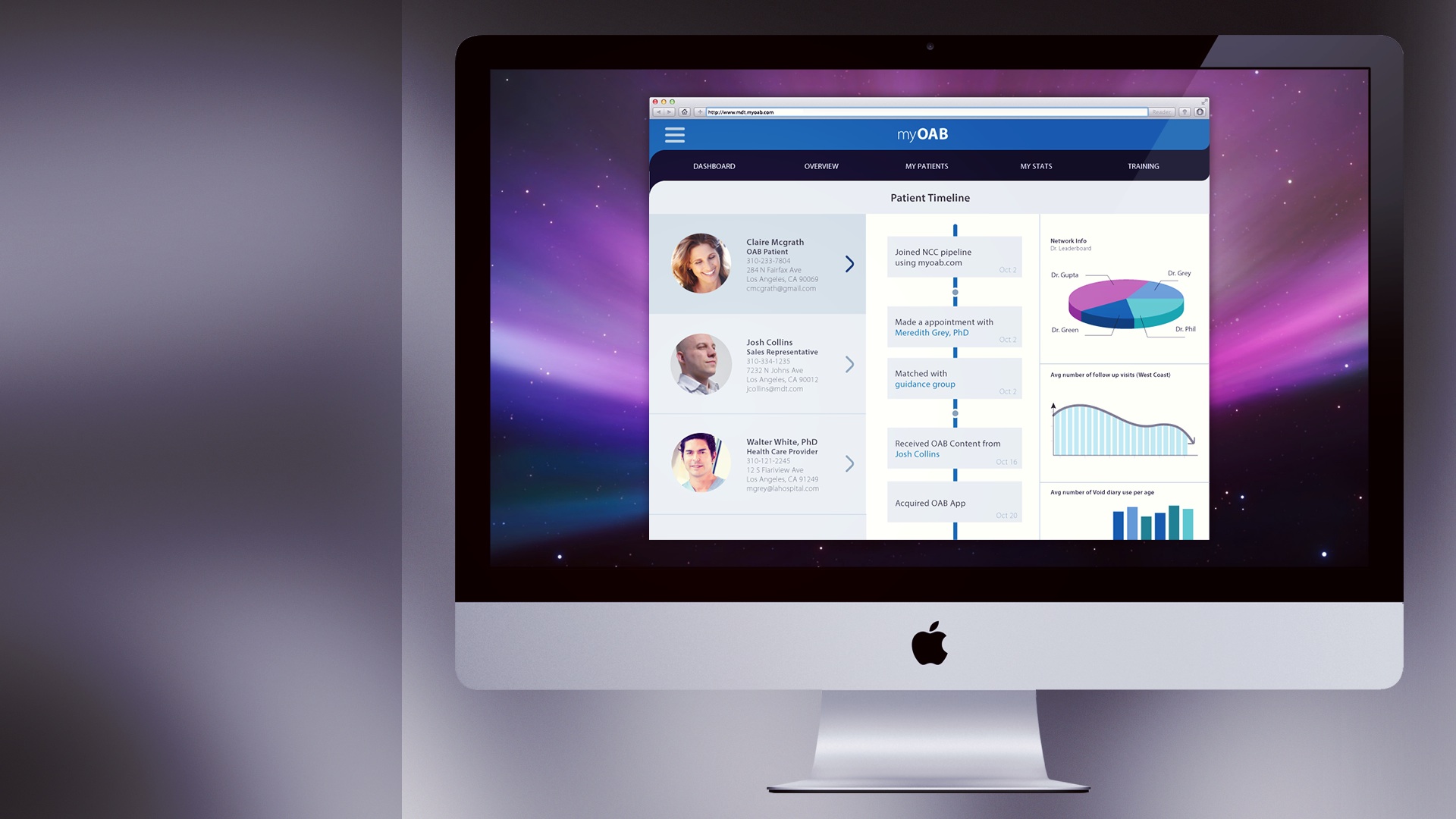 OAB Medical App — UI screen