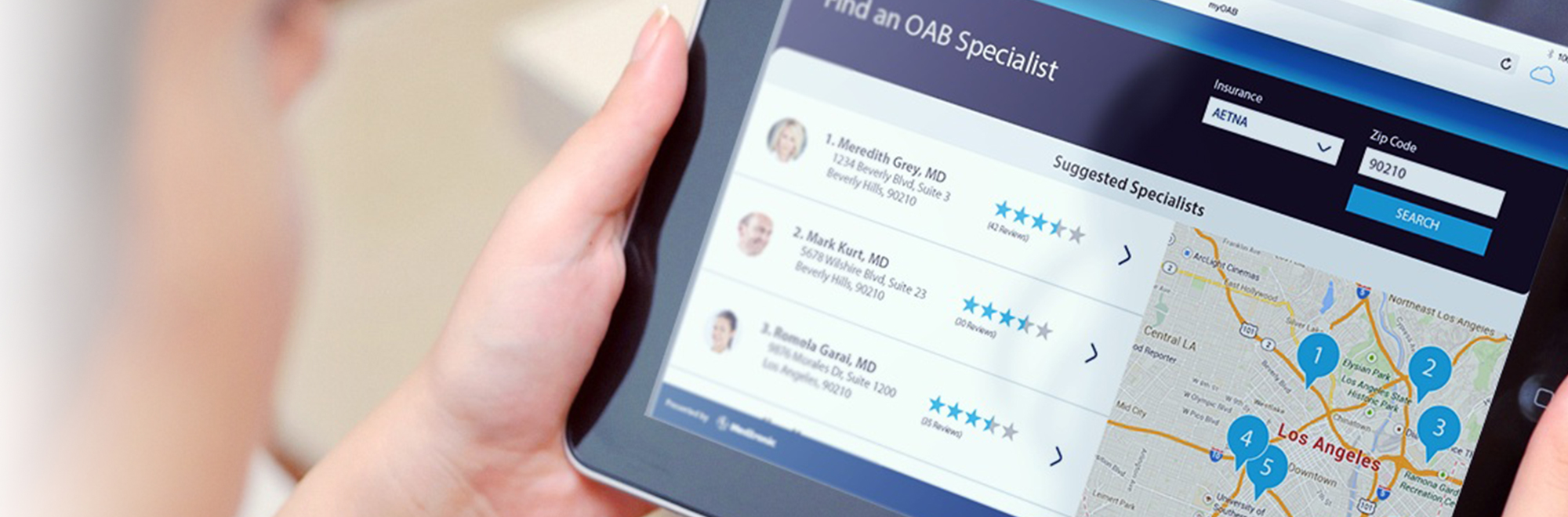 OAB Medical App — slider screen 2