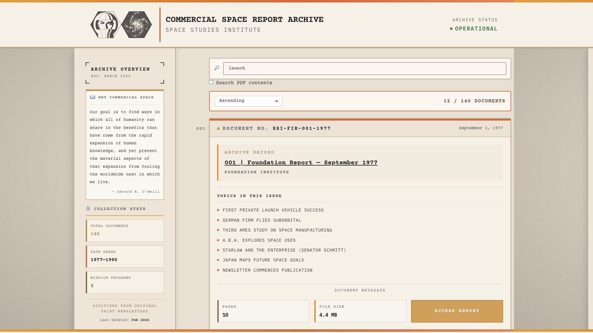 Commercial Space Archive search results for launch